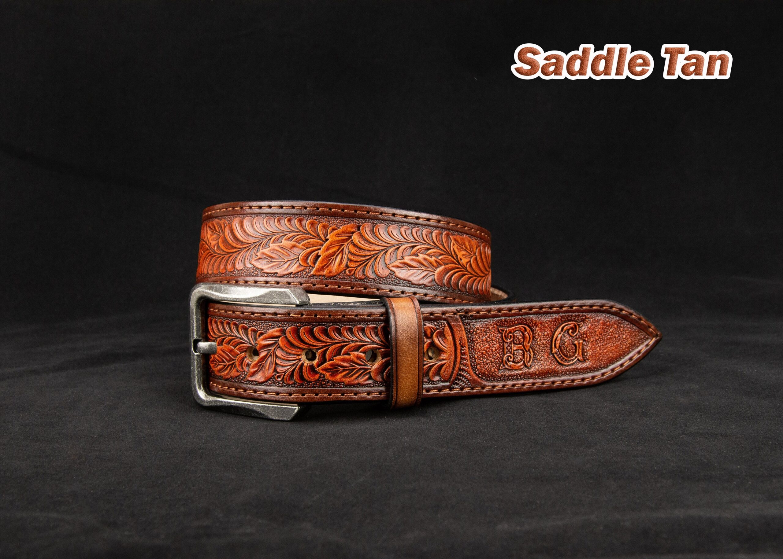 An application scenario or product detail of custom leather cowboy belts - Image 3