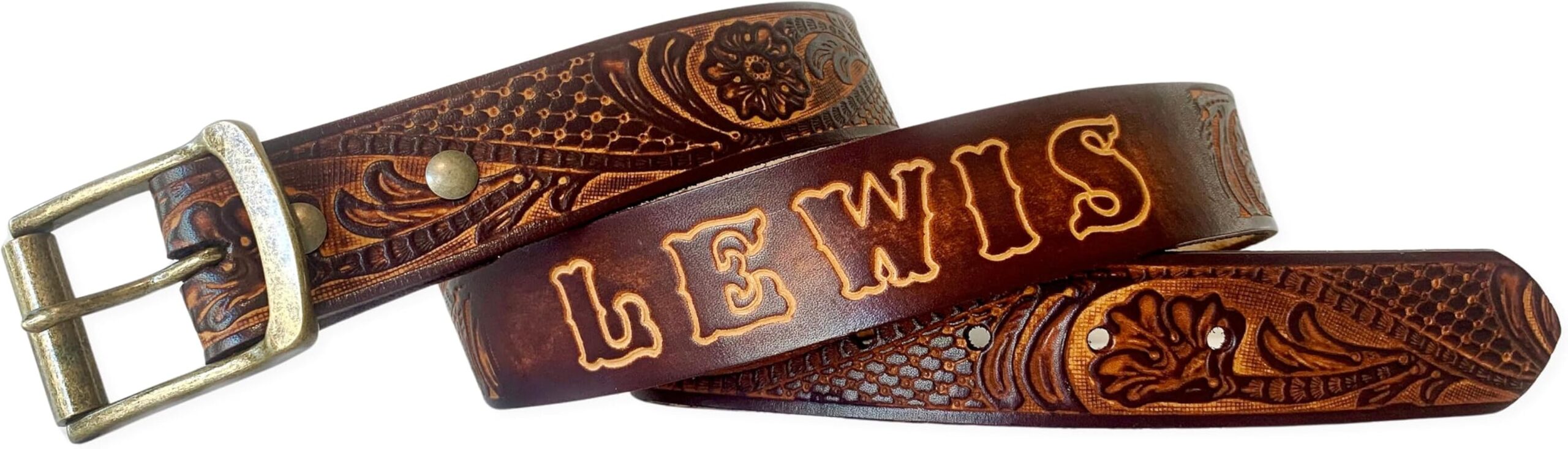 An application scenario or product detail of custom leather cowboy belts - Image 6