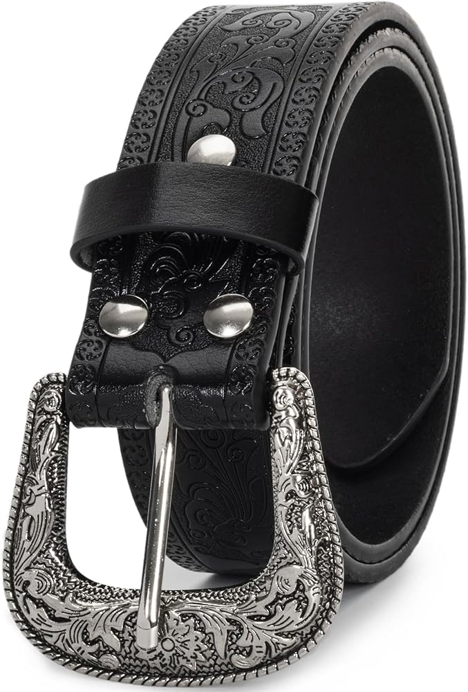 An application scenario or product detail of custom leather cowboy belts - Image 12