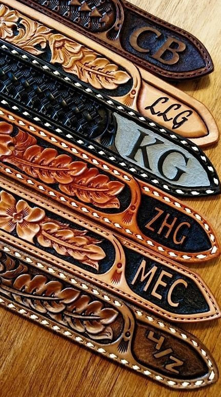 An application scenario or product detail of custom leather cowboy belts - Image 16