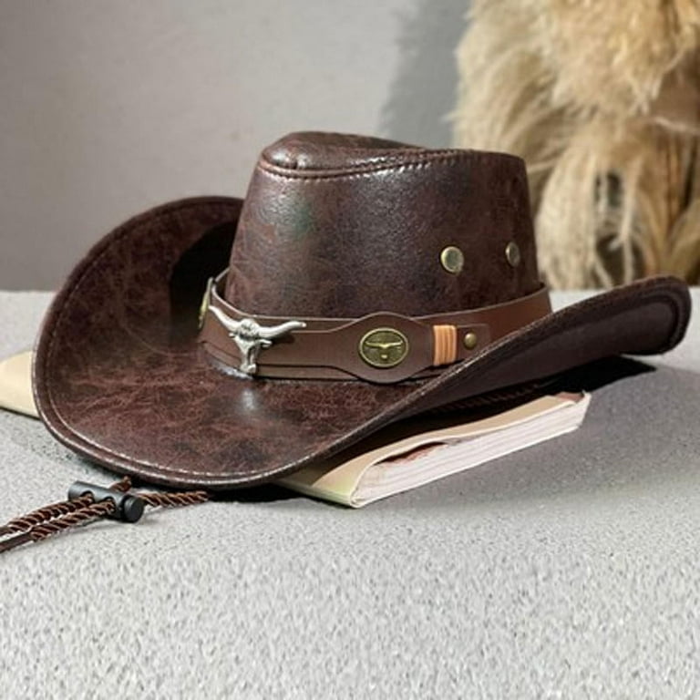 An application scenario or product detail of custom leather cowboy hats - Image 10