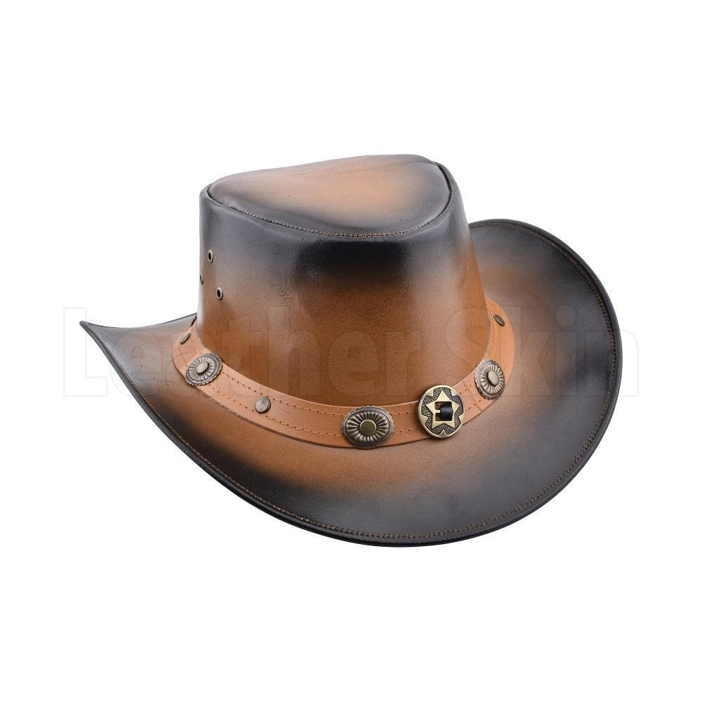 An application scenario or product detail of custom leather cowboy hats - Image 18