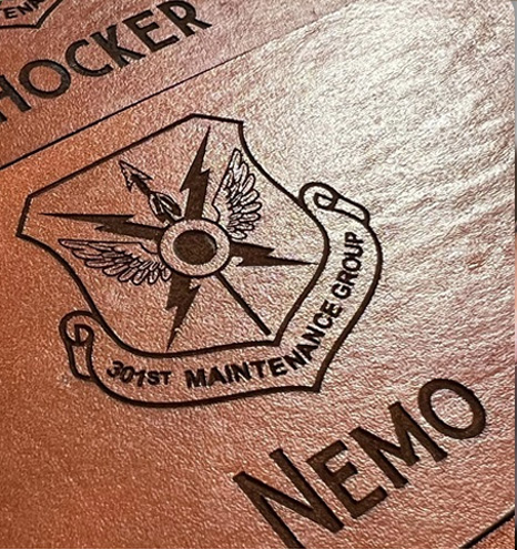 An application scenario or product detail of custom leather engraving - Image 17