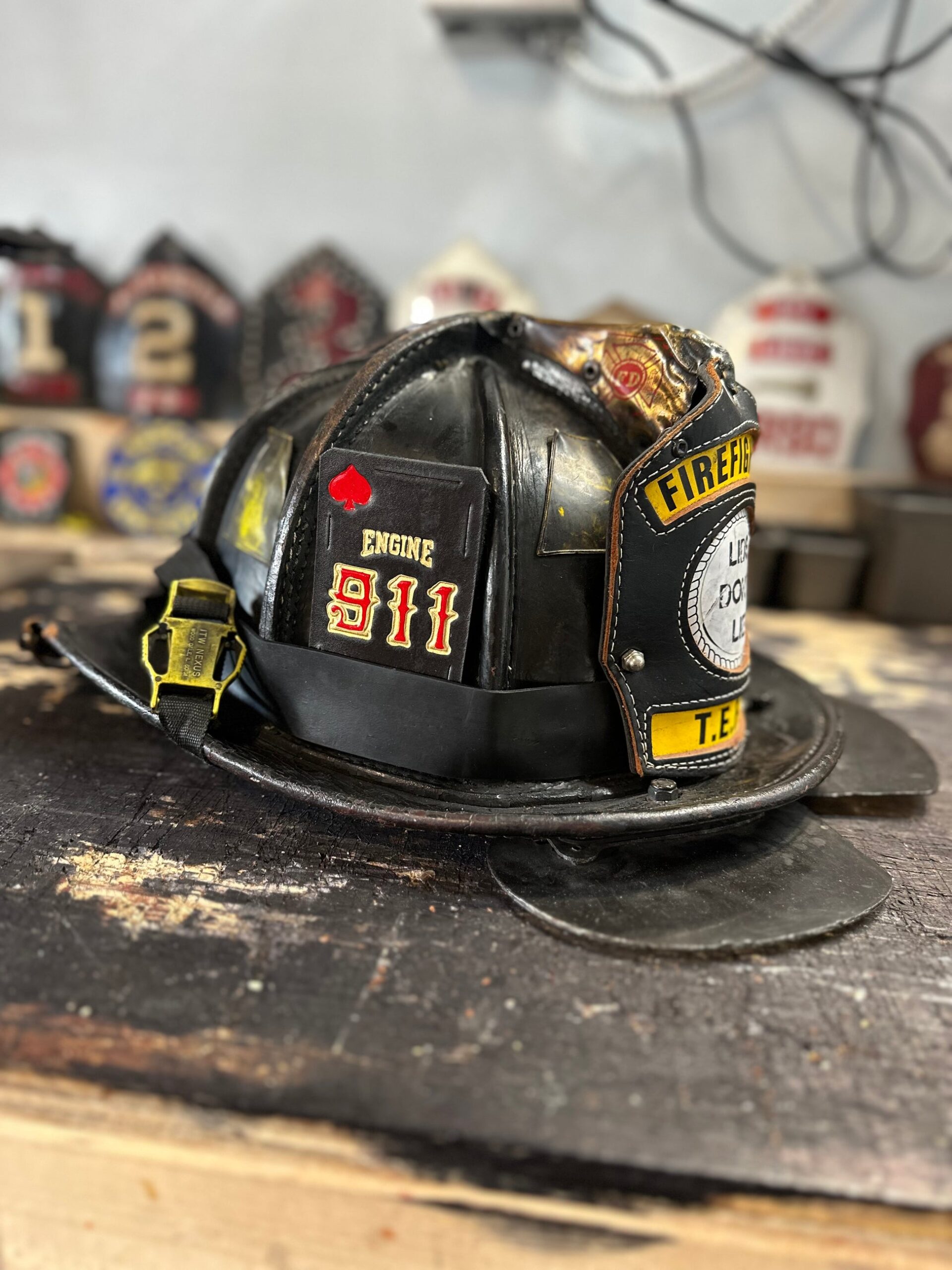 An application scenario or product detail of custom leather fire helmets - Image 17