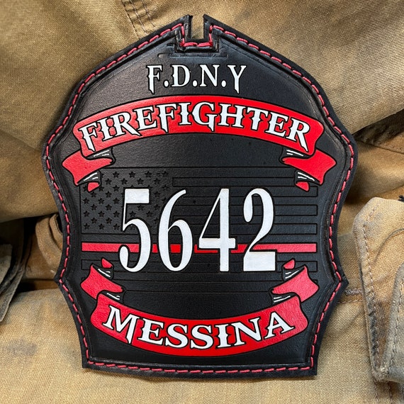 An application scenario or product detail of custom leather firefighter helmet shields - Image 8