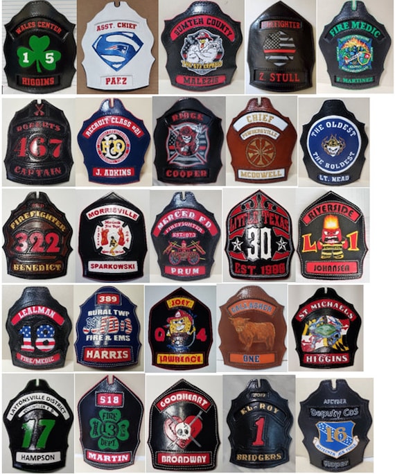 An application scenario or product detail of custom leather firefighter helmet shields - Image 13