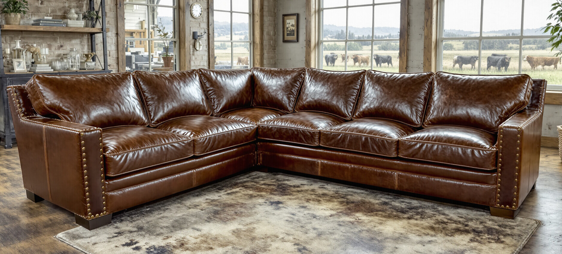 An application scenario or product detail of custom leather furniture - Image 12