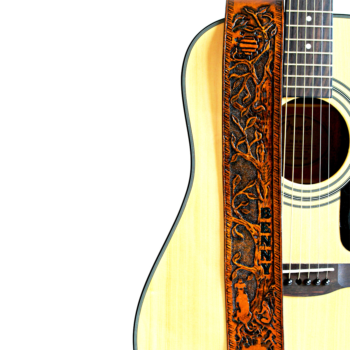 Featured image for the custom leather guitar straps guide