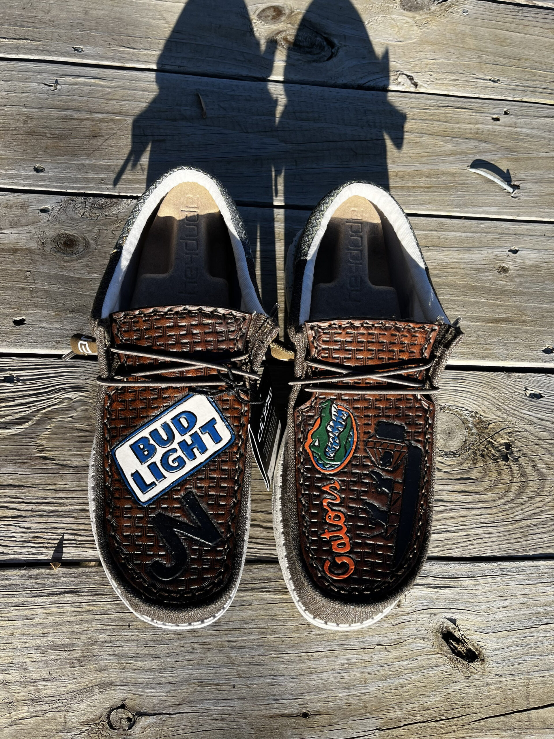 An application scenario or product detail of custom leather hey dudes - Image 5