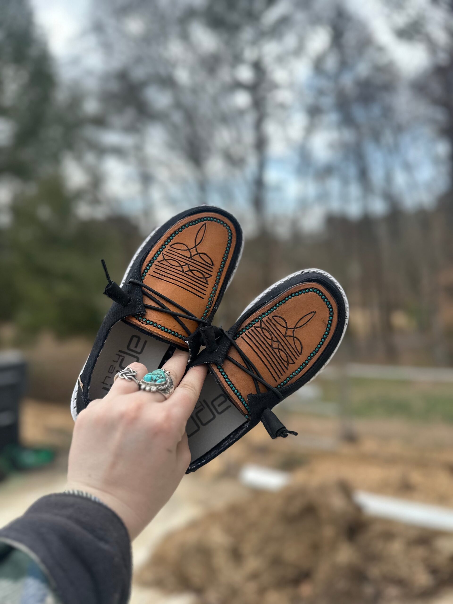 An application scenario or product detail of custom leather hey dudes - Image 11