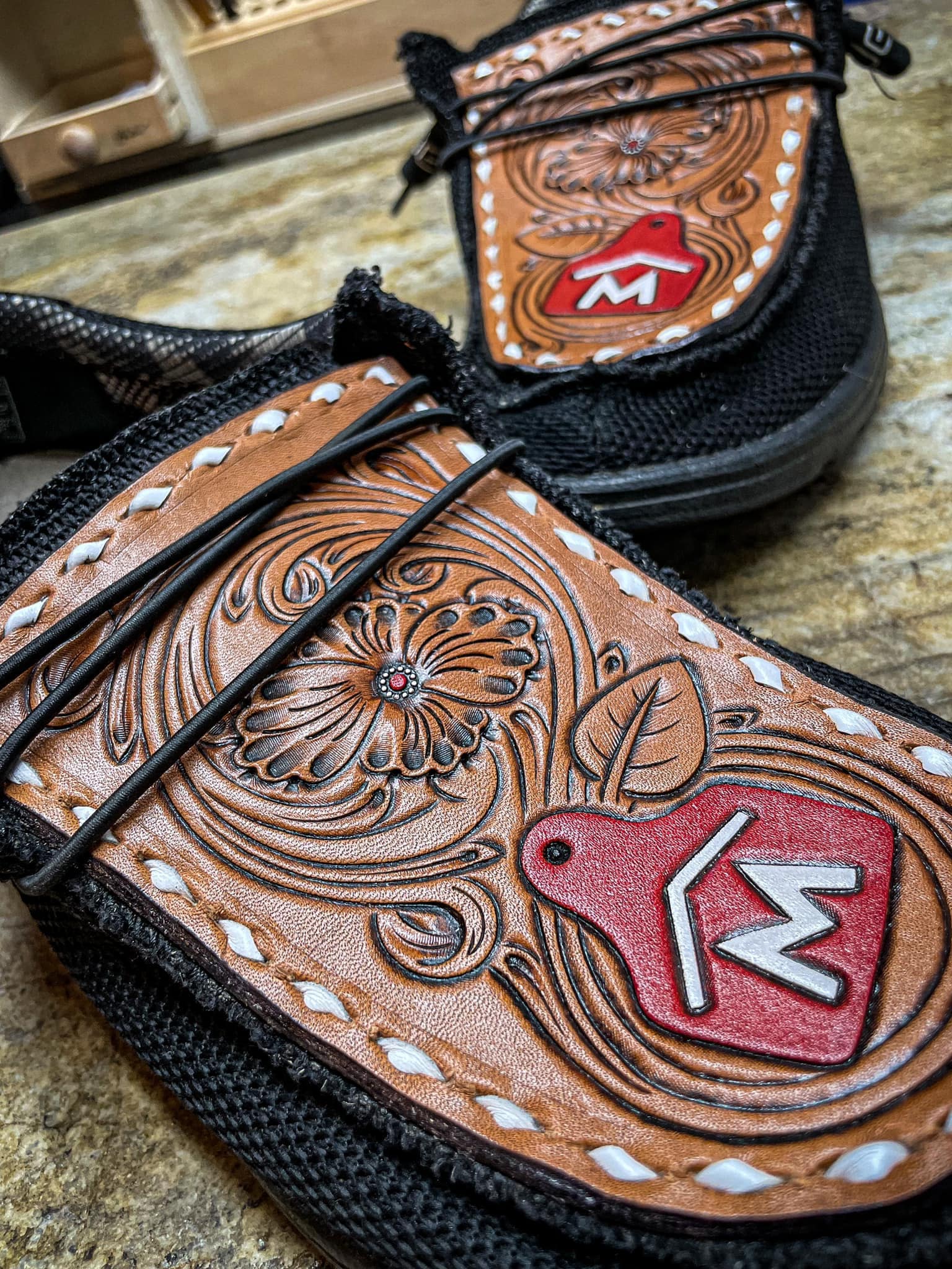 An application scenario or product detail of custom leather hey dudes - Image 13