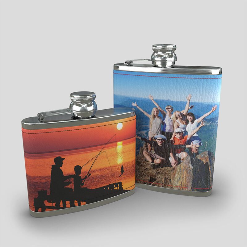 An application scenario or product detail of custom leather hip flask - Image 21