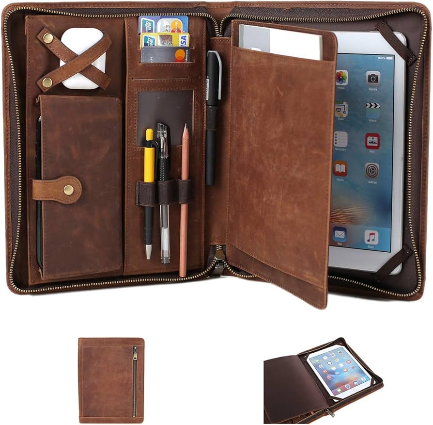 An application scenario or product detail of custom leather ipad cover - Image 1