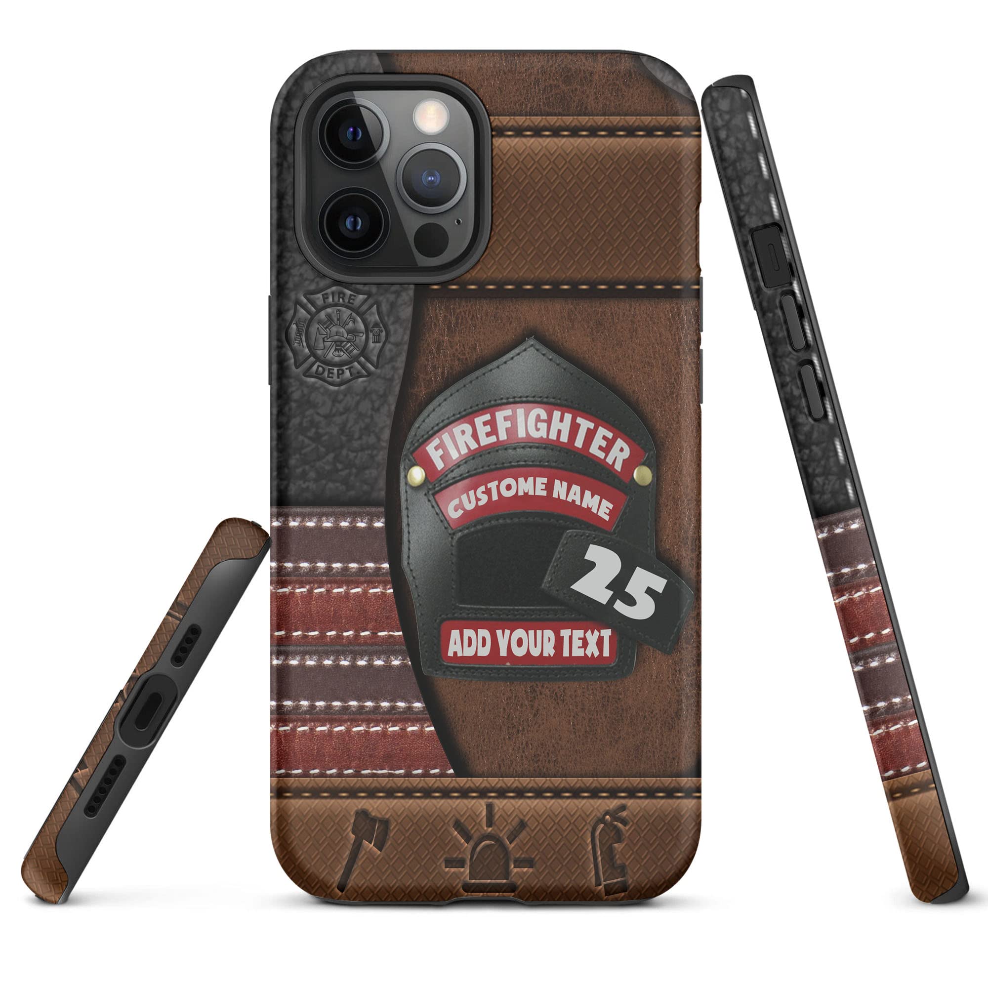 An application scenario or product detail of custom leather iphone case - Image 1
