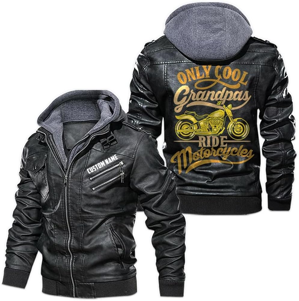 An application scenario or product detail of custom leather jacket mens - Image 19