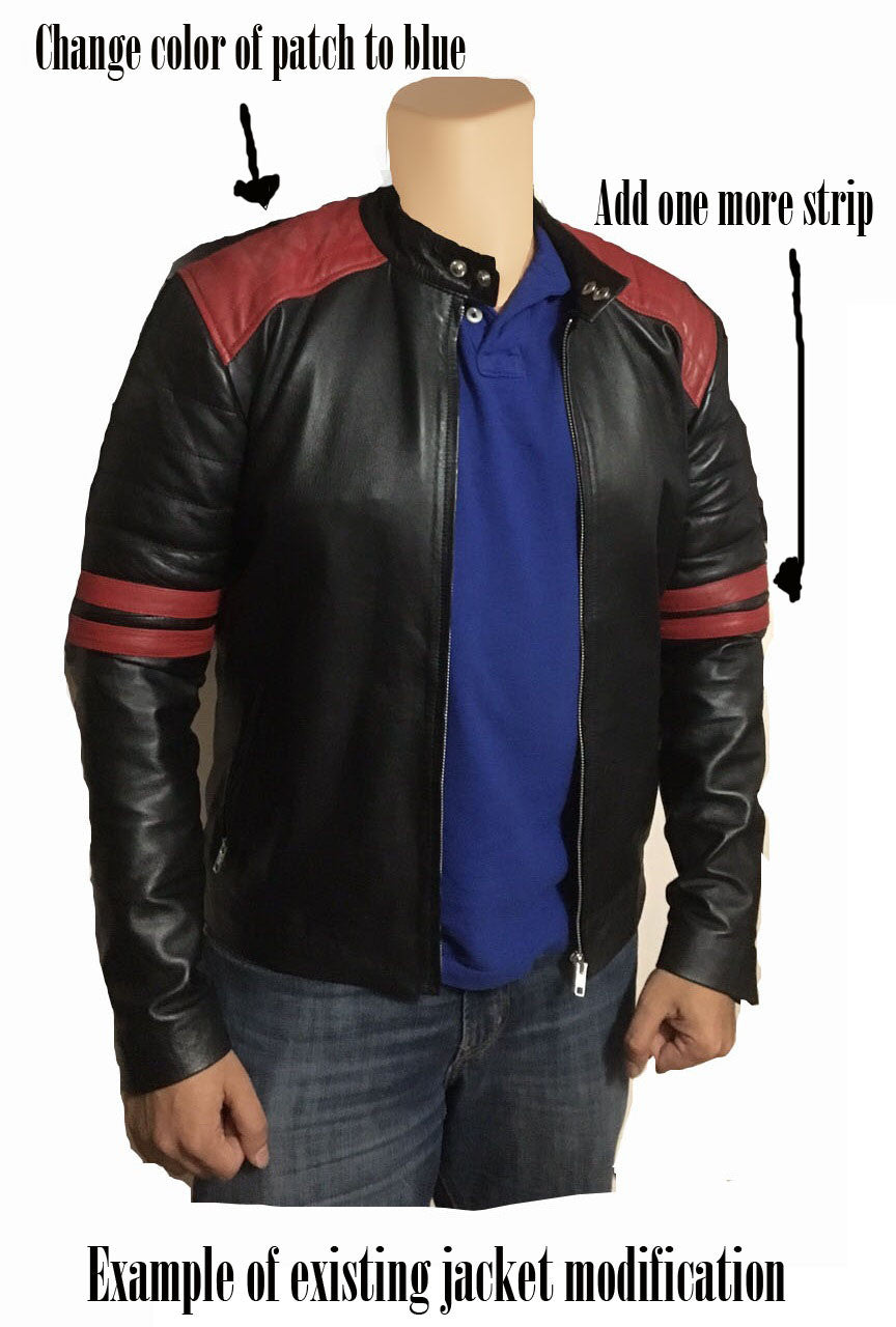 An application scenario or product detail of custom leather jackets with logo - Image 2