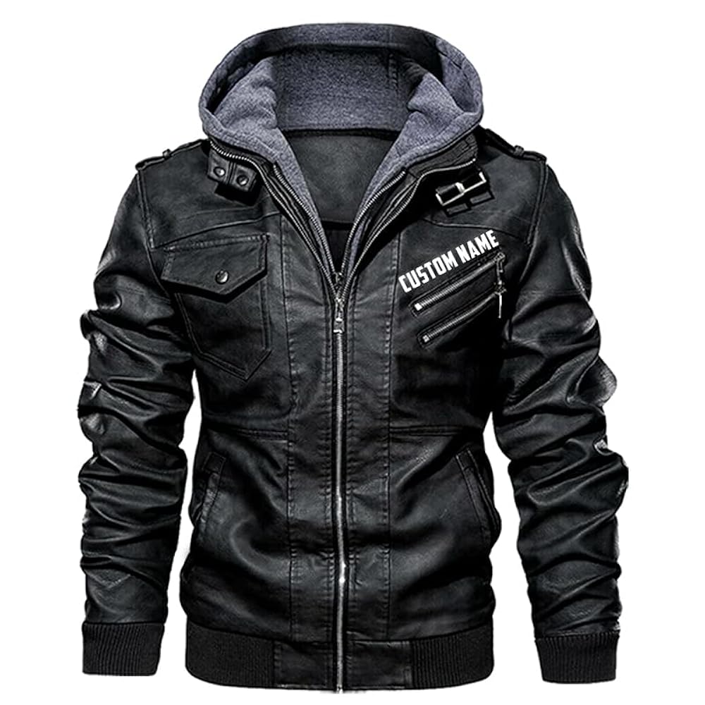 An application scenario or product detail of custom leather jackets with logo - Image 15