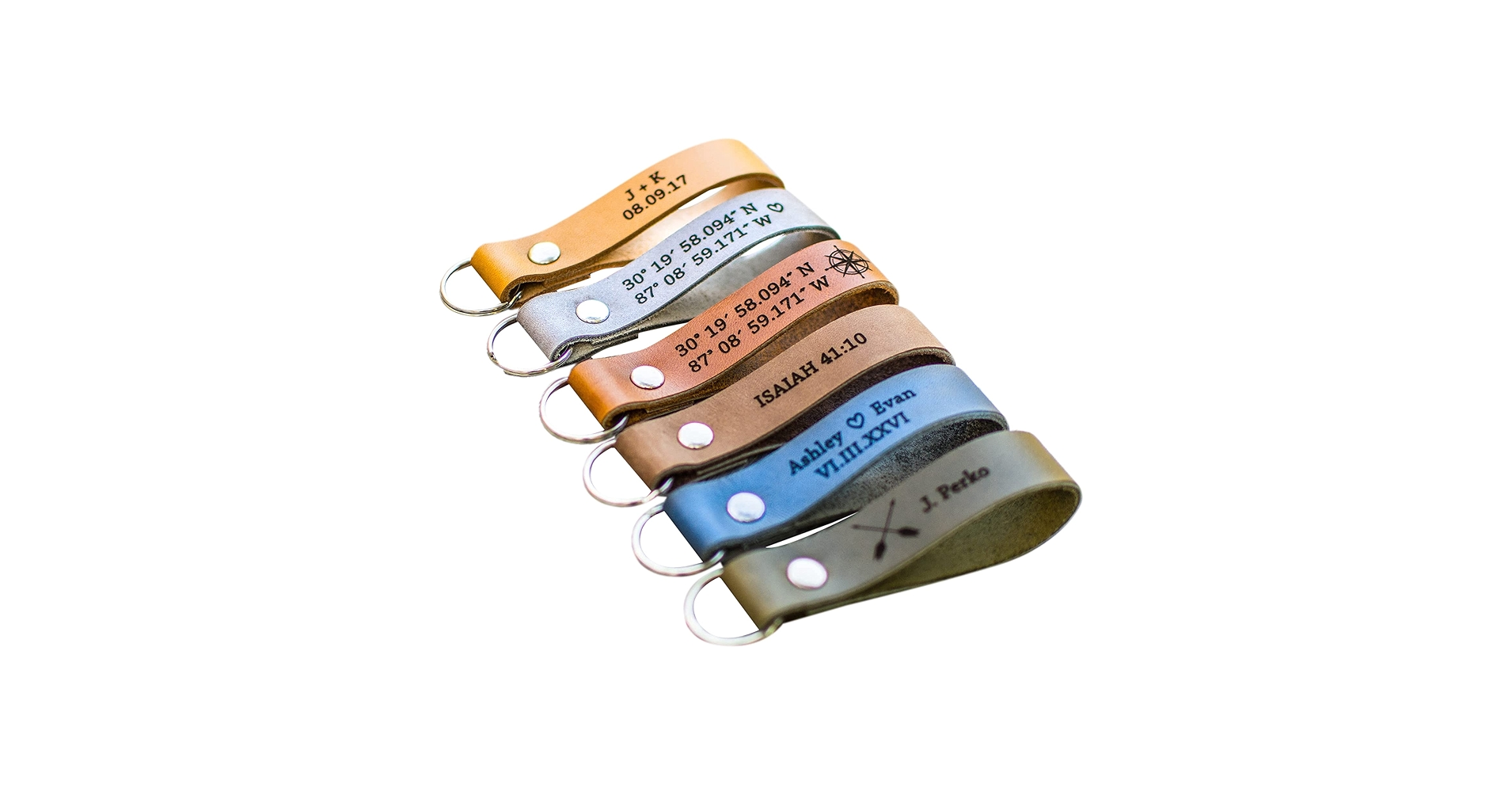 An application scenario or product detail of custom leather keychains - Image 11