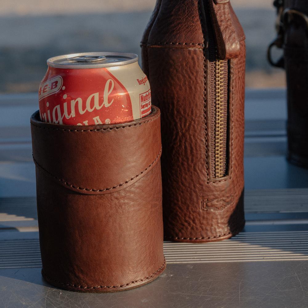An application scenario or product detail of custom leather koozie - Image 3