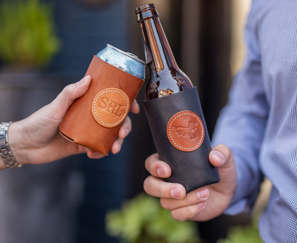 An application scenario or product detail of custom leather koozie - Image 9