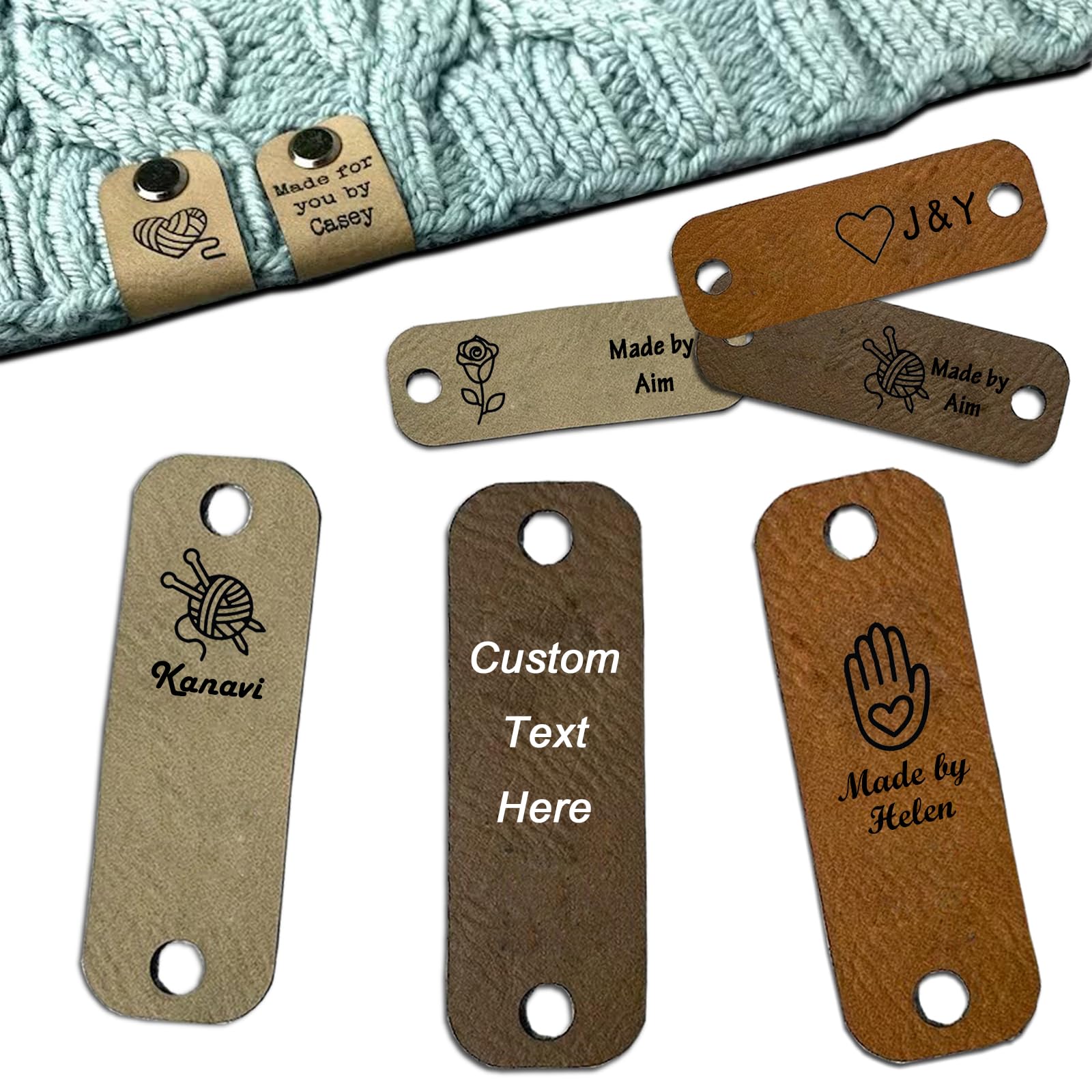 An application scenario or product detail of custom leather labels - Image 15