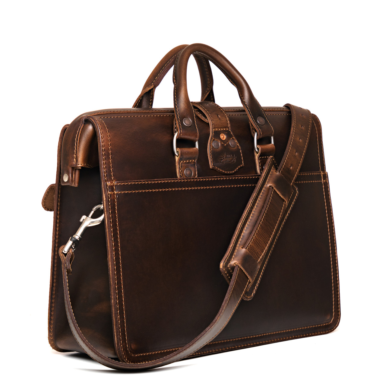 Featured image for the custom leather laptop bag guide