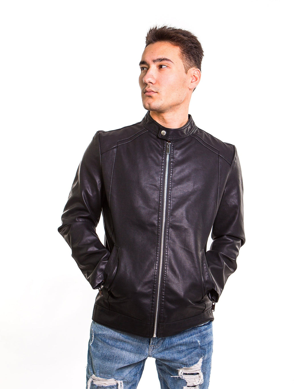 An application scenario or product detail of custom leather man jacket - Image 20