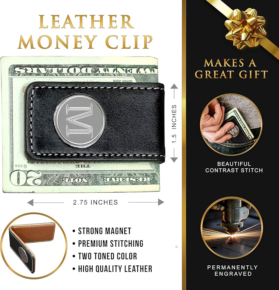 An application scenario or product detail of custom leather money clips - Image 9