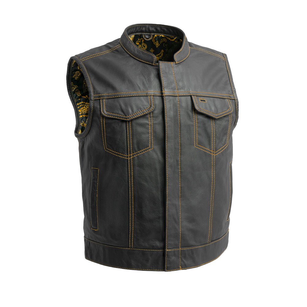 An application scenario or product detail of custom leather motorcycle vest - Image 21