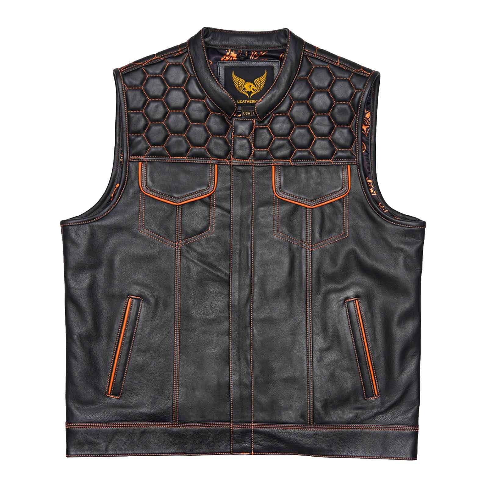 An application scenario or product detail of custom leather motorcycle vest - Image 24