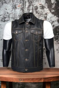 Featured image for the custom leather motorcycle vest guide