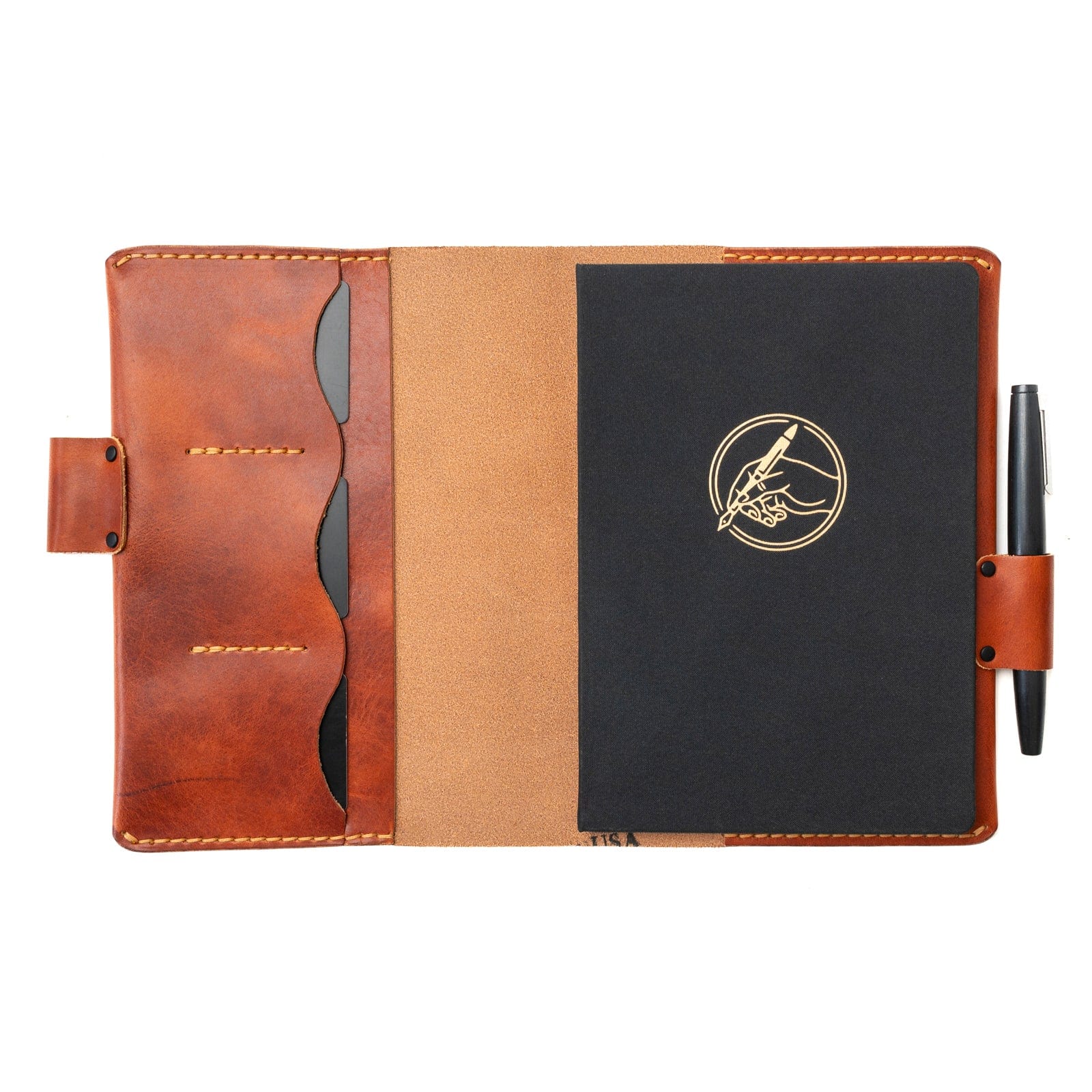 An application scenario or product detail of custom leather notebook cover - Image 5
