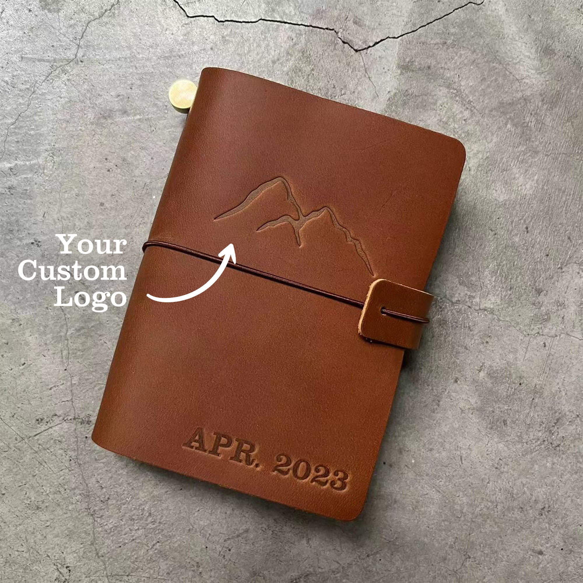 An application scenario or product detail of custom leather notebooks with logo - Image 8