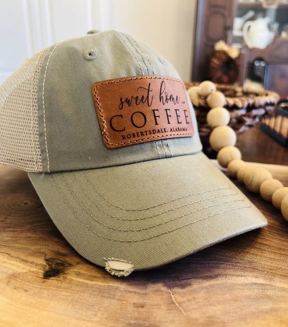 An application scenario or product detail of custom leather patch hats - Image 4