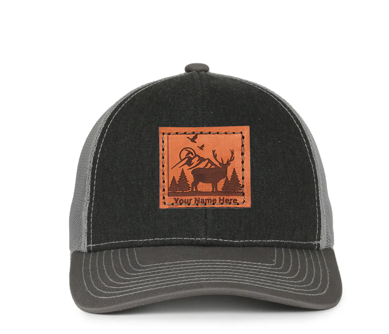 An application scenario or product detail of custom leather patch hats - Image 9