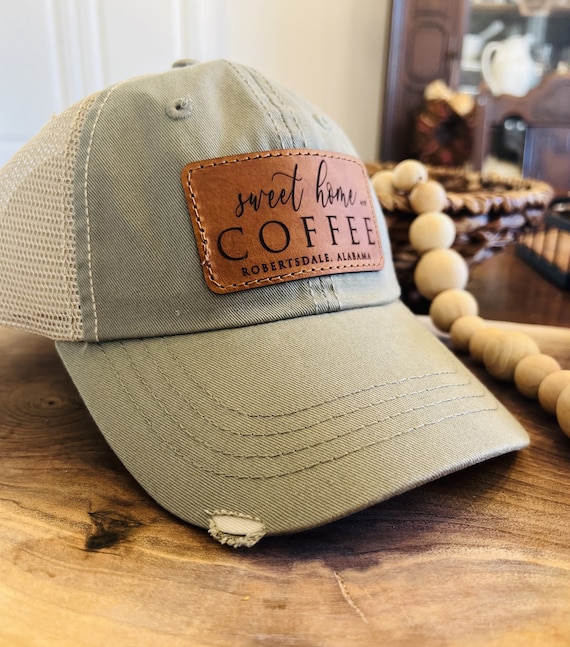 An application scenario or product detail of custom leather patch hats no minimum - Image 2