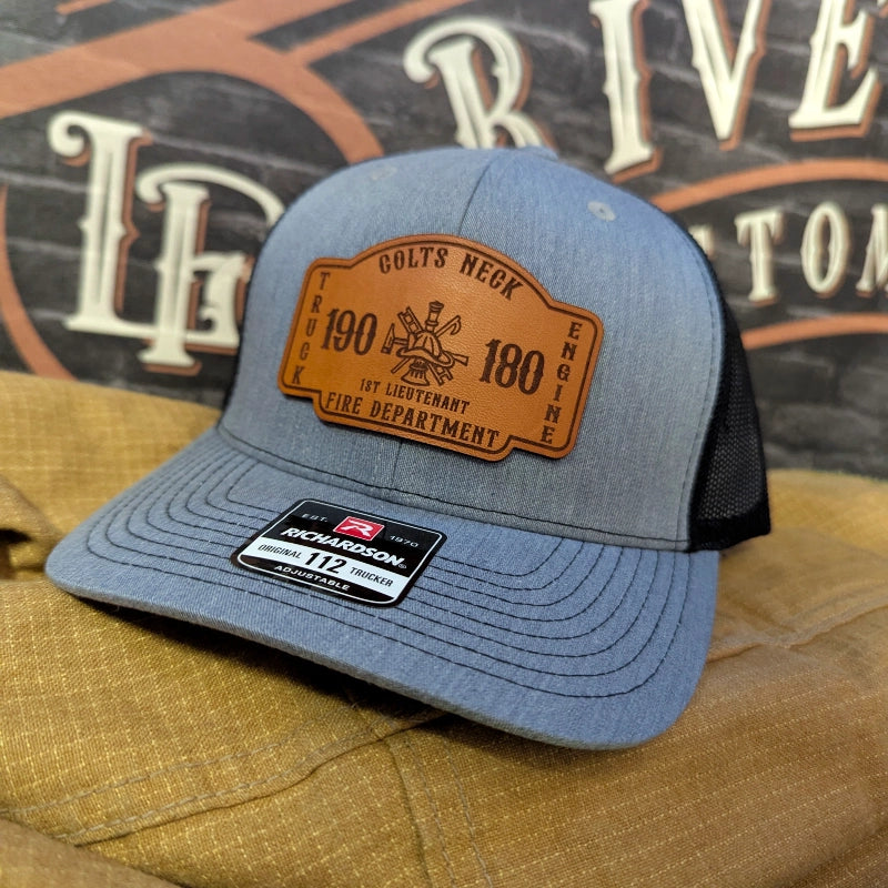 An application scenario or product detail of custom leather patch hats no minimum - Image 3