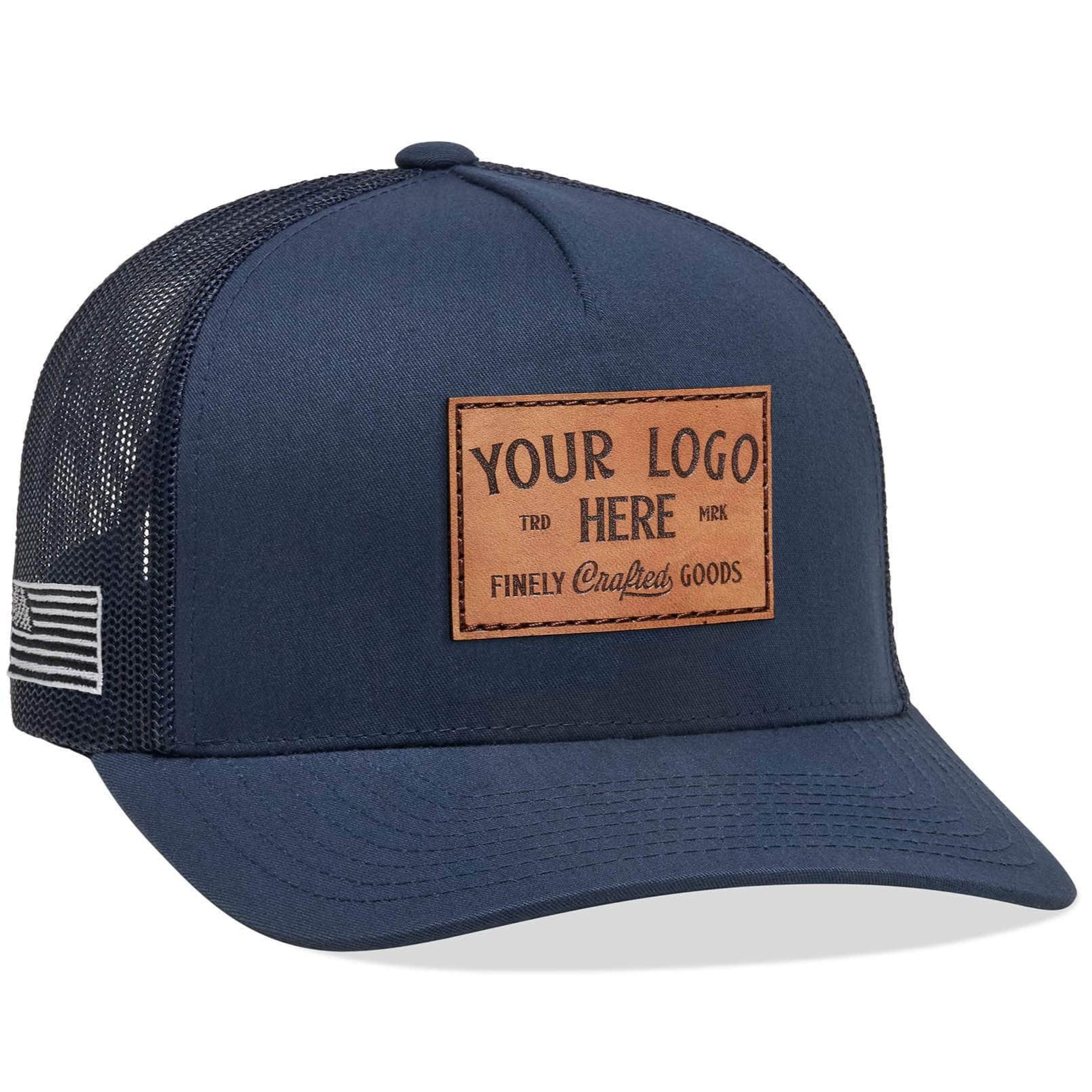 An application scenario or product detail of custom leather patch hats no minimum - Image 15
