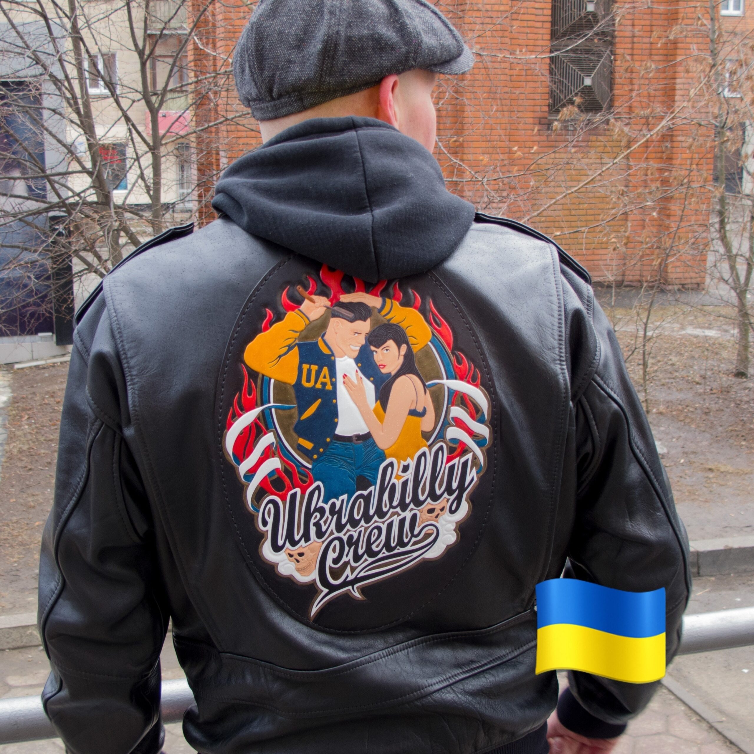 An application scenario or product detail of custom leather patches for jackets - Image 15