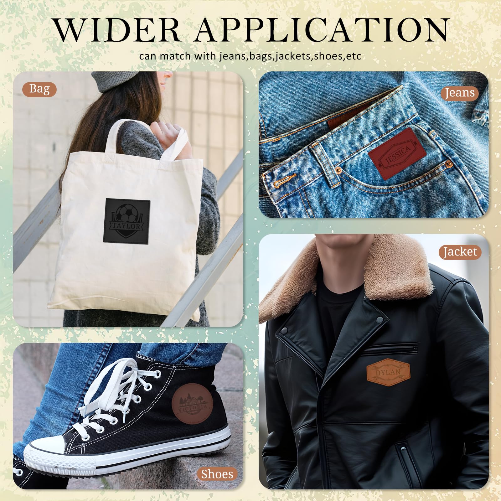 An application scenario or product detail of custom leather patches for jackets - Image 18