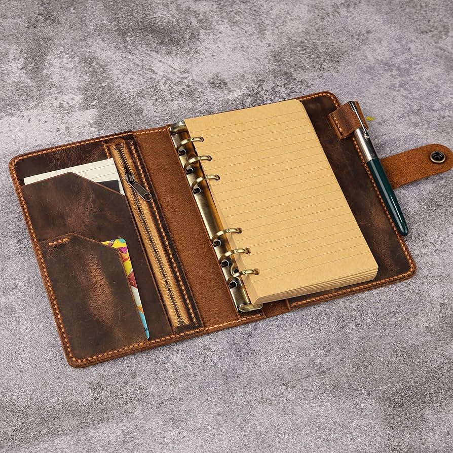 An application scenario or product detail of custom leather planner - Image 12