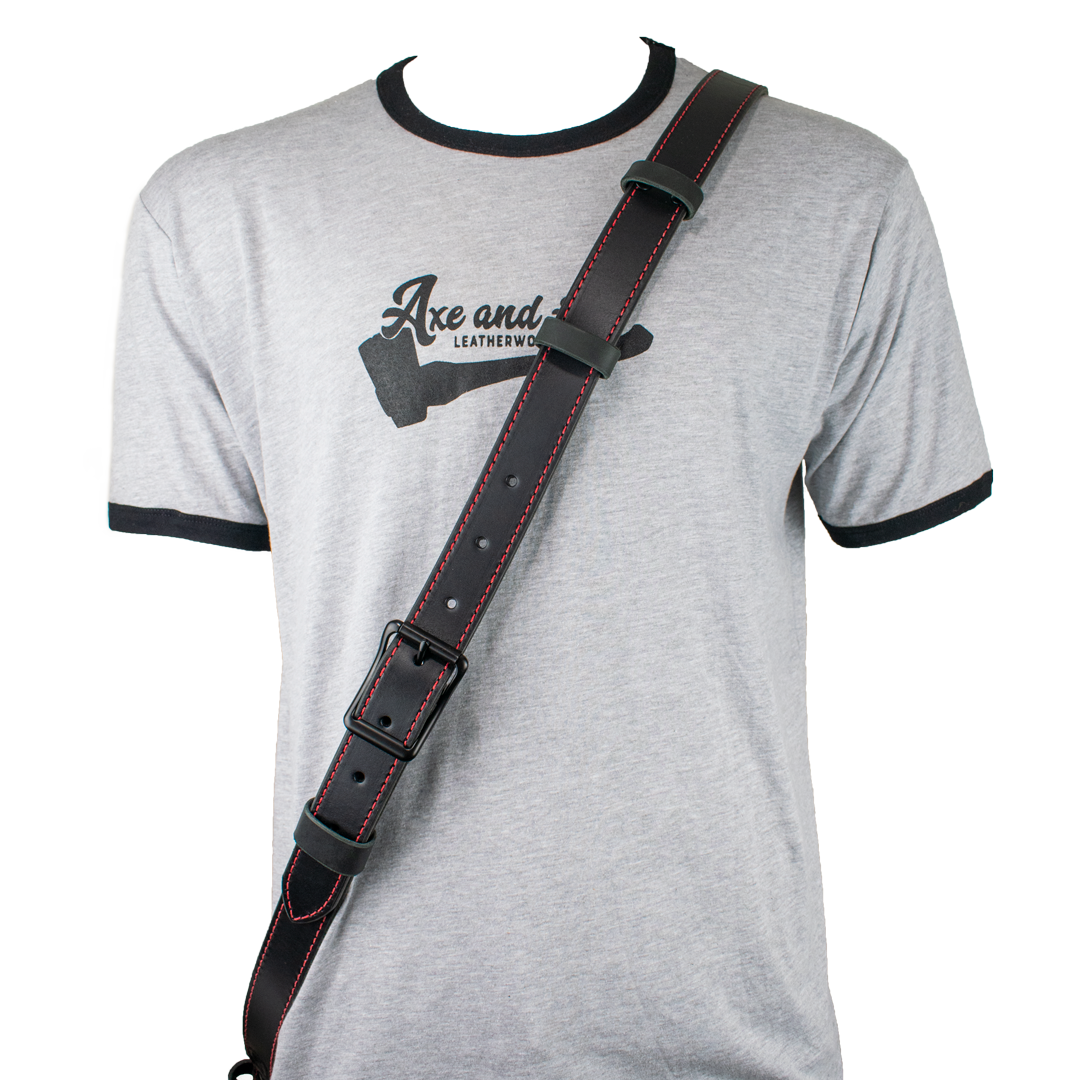 An application scenario or product detail of custom leather radio strap firefighter - Image 5