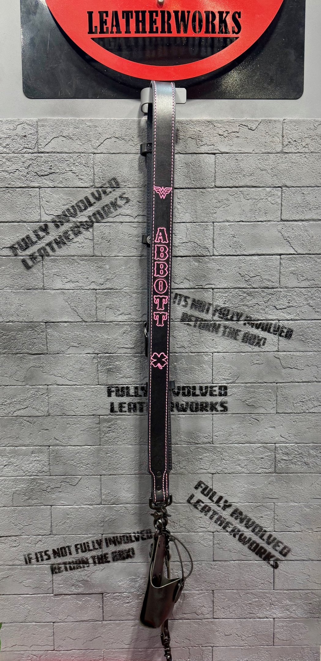 An application scenario or product detail of custom leather radio strap firefighter - Image 16