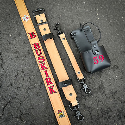 An application scenario or product detail of custom leather radio strap firefighter - Image 18