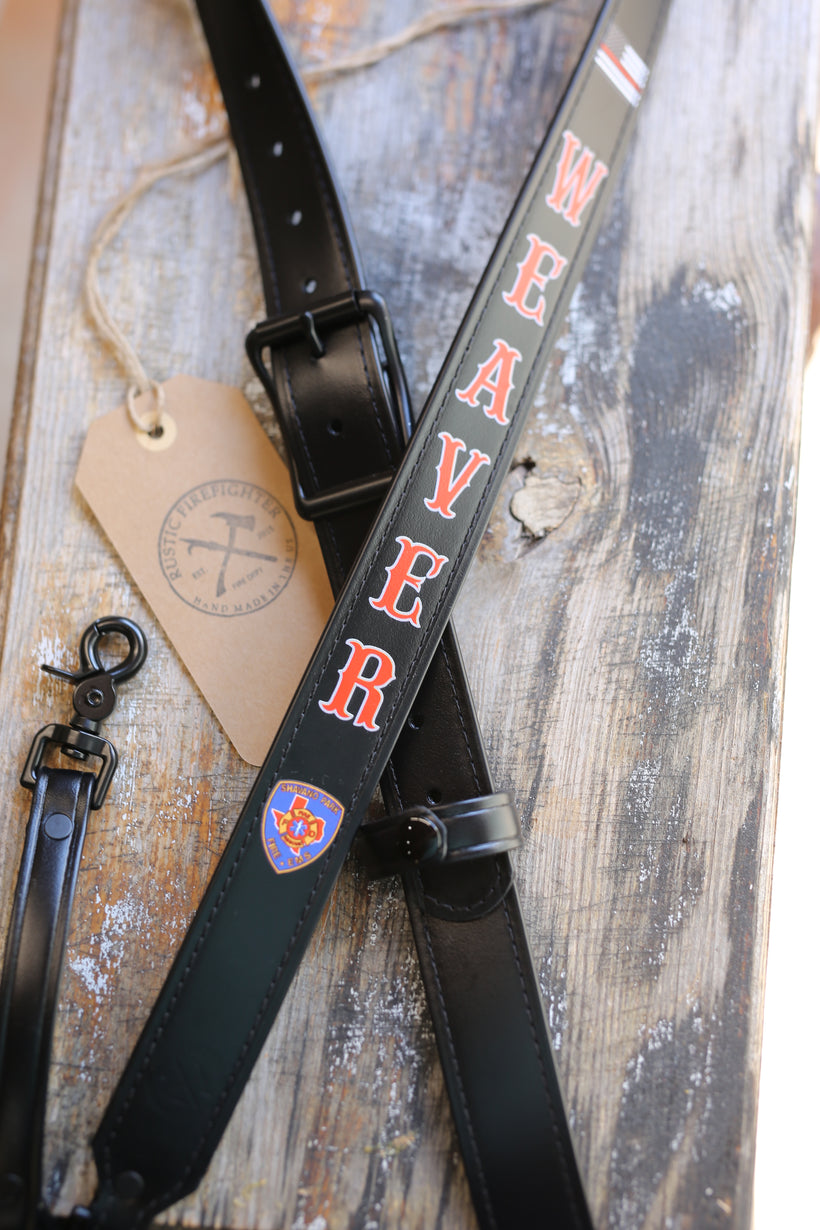 An application scenario or product detail of custom leather radio strap firefighter - Image 24