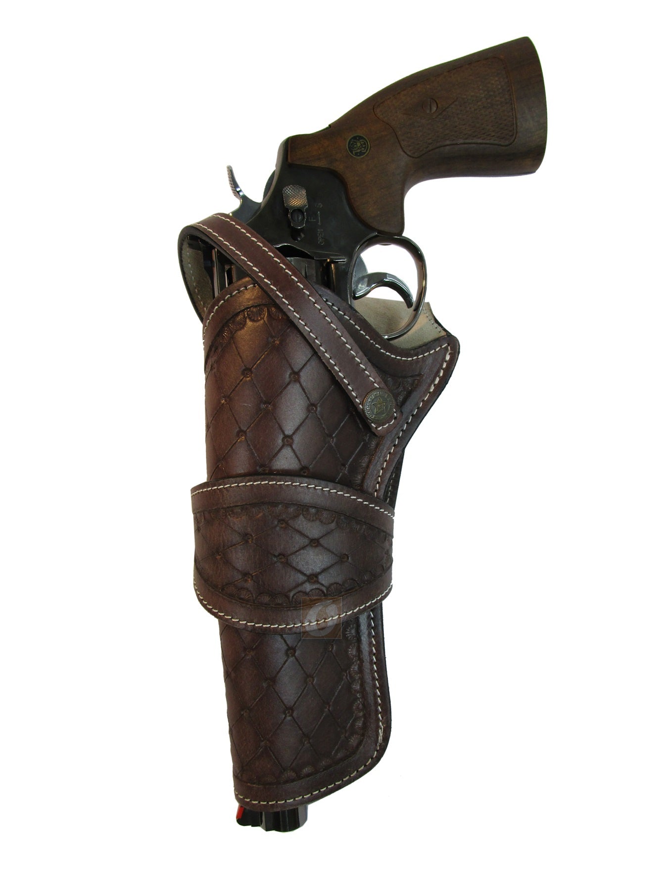 An application scenario or product detail of custom leather revolver holsters - Image 6