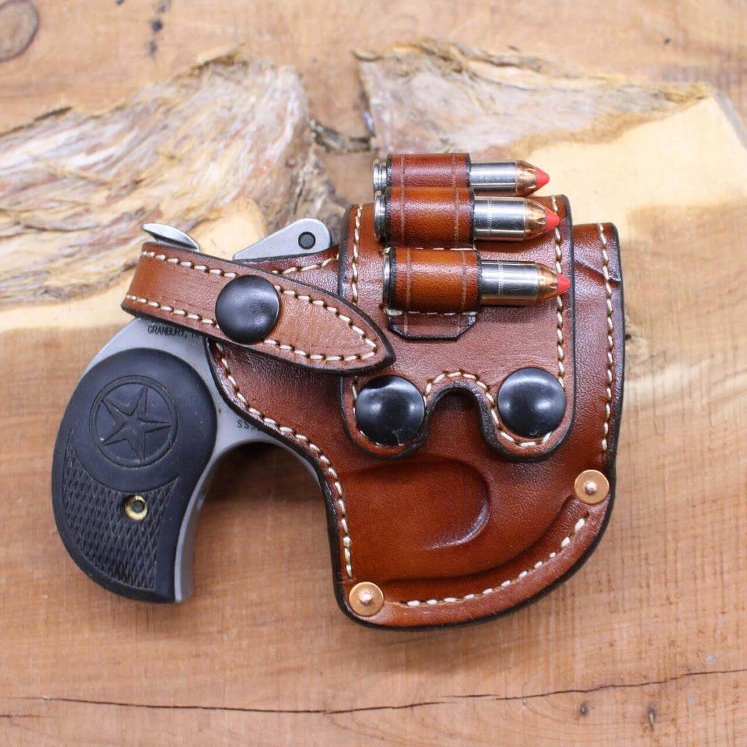 An application scenario or product detail of custom leather revolver holsters - Image 9