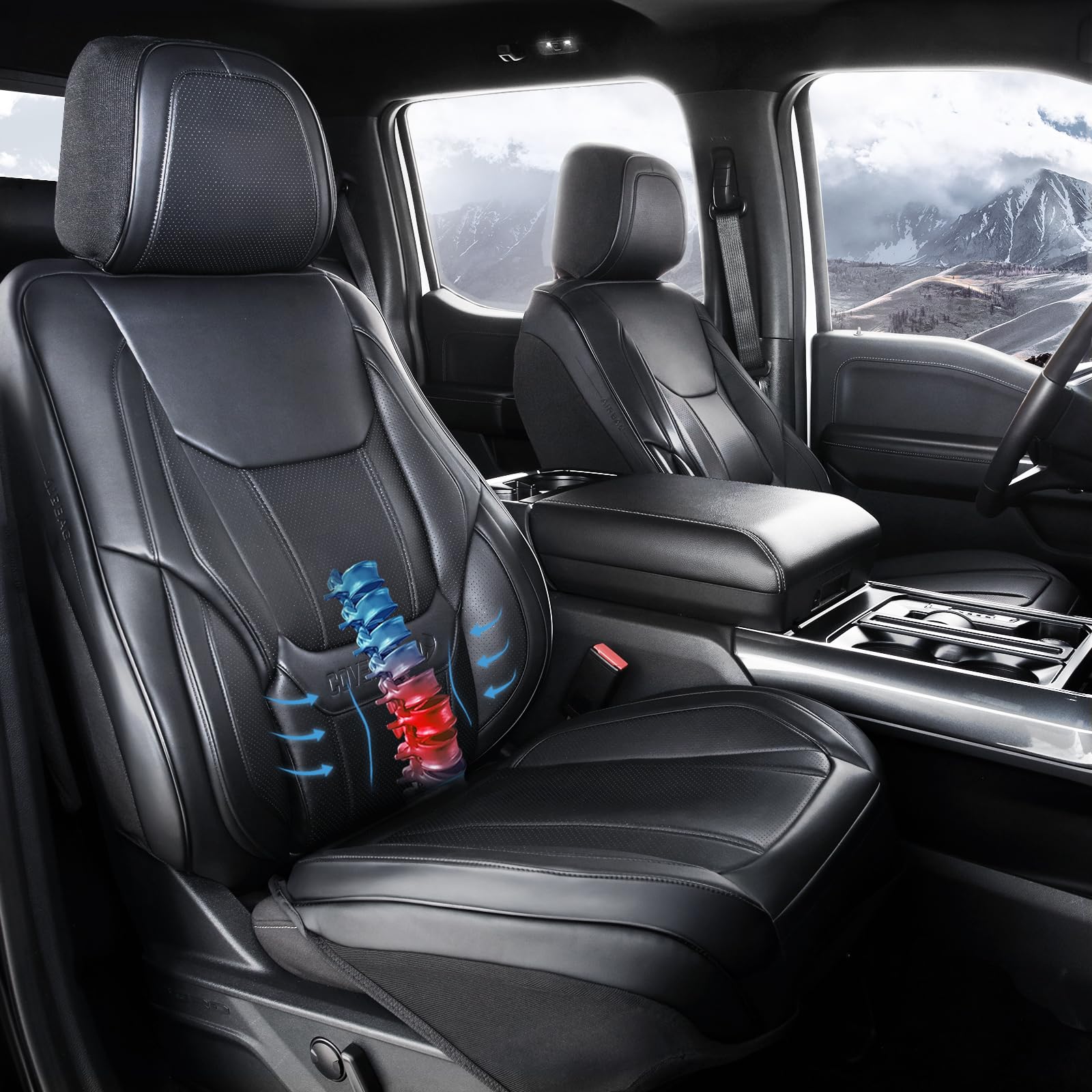 An application scenario or product detail of custom leather seat cover - Image 21