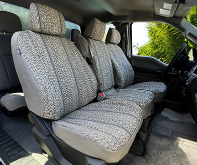 An application scenario or product detail of custom leather seat covers for trucks - Image 8