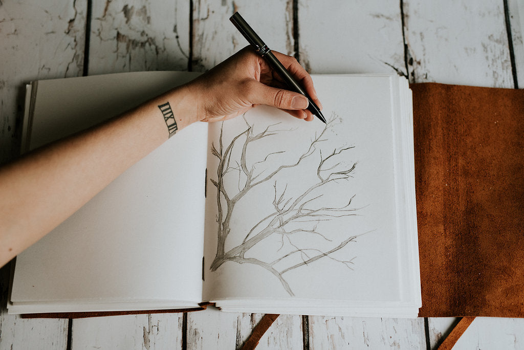 An application scenario or product detail of custom leather sketchbook - Image 13